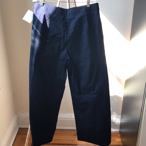 Isola Marras Designer Pure Cotton navy wide leg pants - Picture 8 of 8